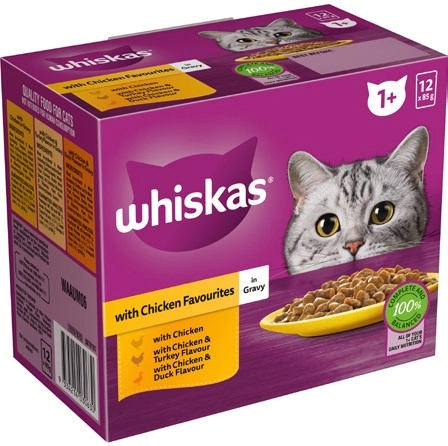 Whiskas Favourites Wet Cat Food 12x85g Selected Varieties