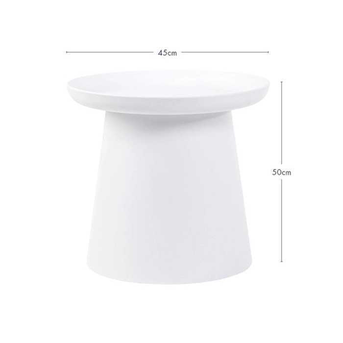 Airlie White Outdoor Side Table by Pillow Talk