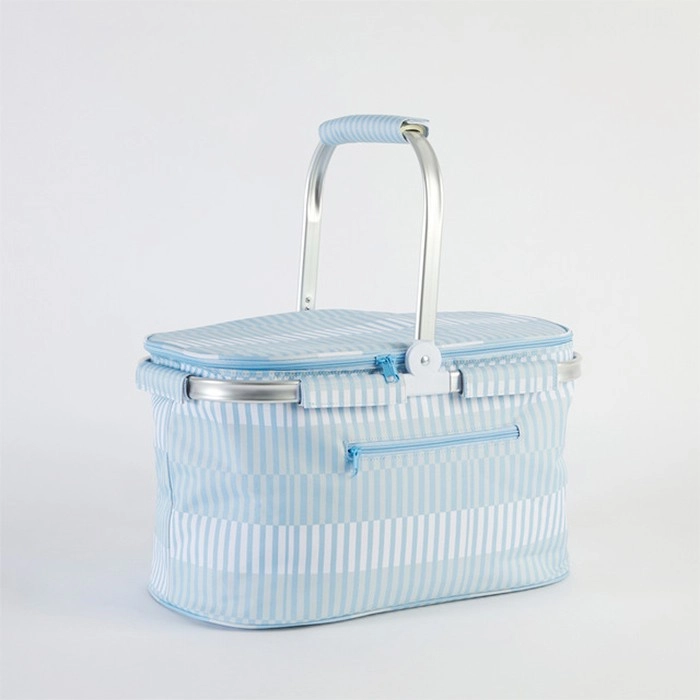 Amalfi Check 30L Insulated Beach Basket by Pillow Talk