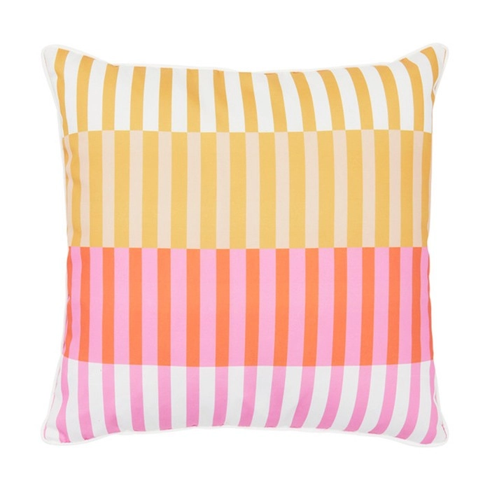 Bellini Check Outdoor Cushion by Pillow Talk