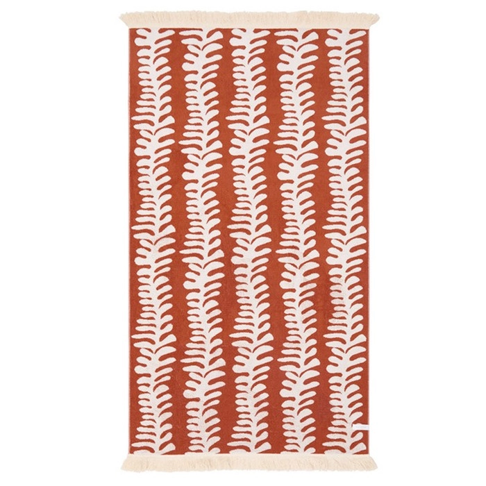 Harper Textured Fringed Large Beach Towel by Pillow Talk