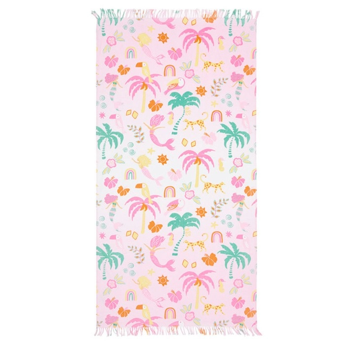 Mermaid Tide Kids Beach Towel by Pillow Talk