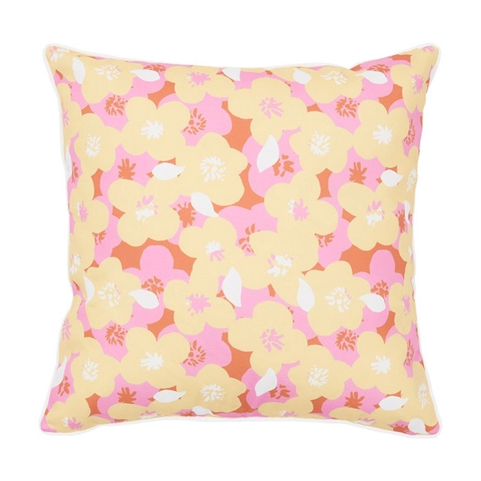 Poppy Floral Square Outdoor Cushion by Pillow Talk