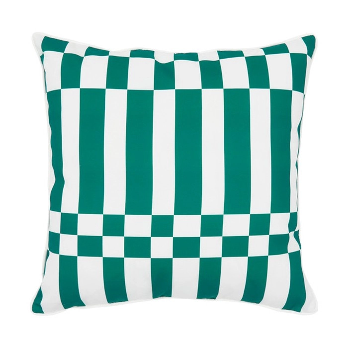 Ravello Check Outdoor Cushion by Pillow Talk