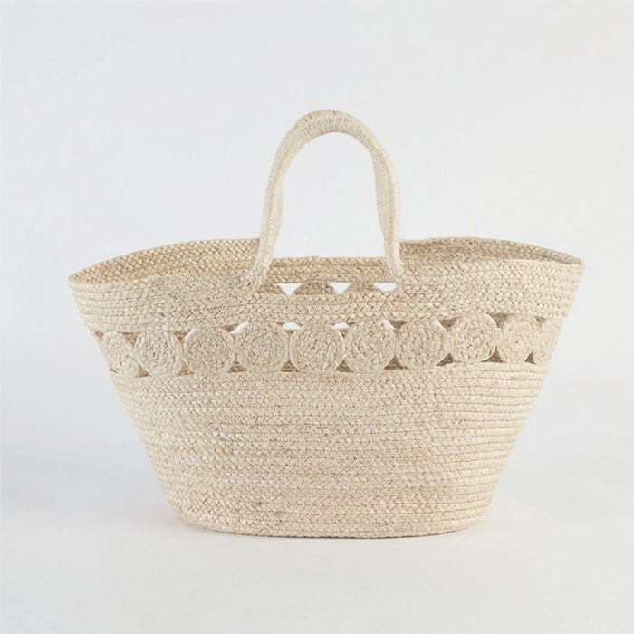 Tahiti Jute Beach Bag by Pillow Talk