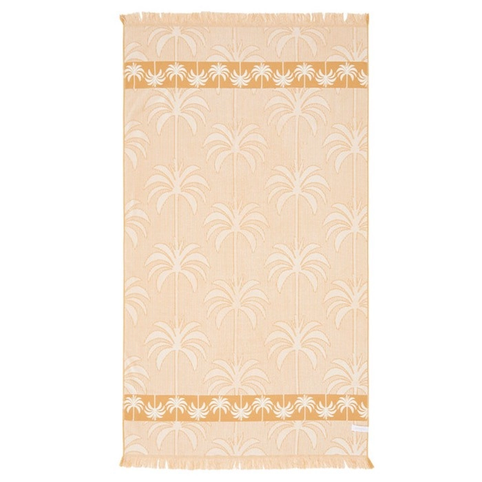 Ubud Velour Textured Fringed Large Beach Towel by Pillow Talk