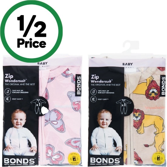 Bonds Zippy Wondersuit Assorted Pk 1