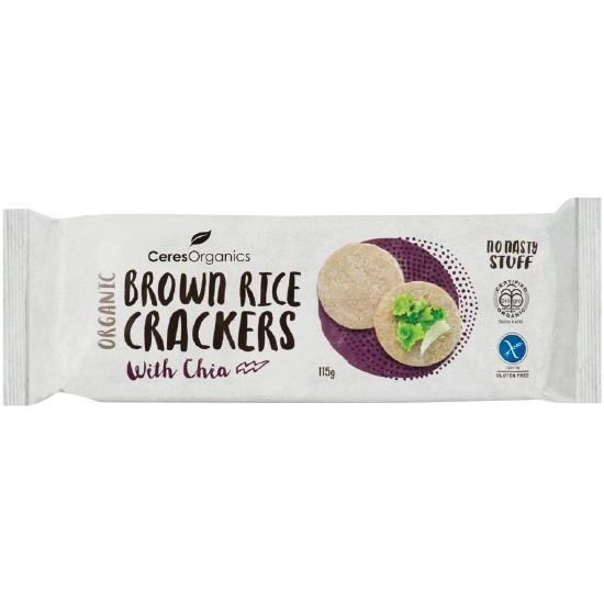 Ceres Organics Brown Rice Crackers 115g – From the Health Food Aisle