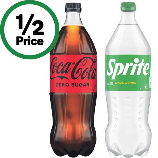 Coca-Cola Classic, Zero Sugar, Diet, Sprite or Fanta Soft Drink Varieties 1.25 Litre