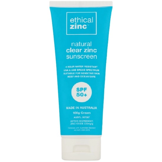 Ethical Zinc SPF50+ Natural Clear Zinc Sunscreen 100g~