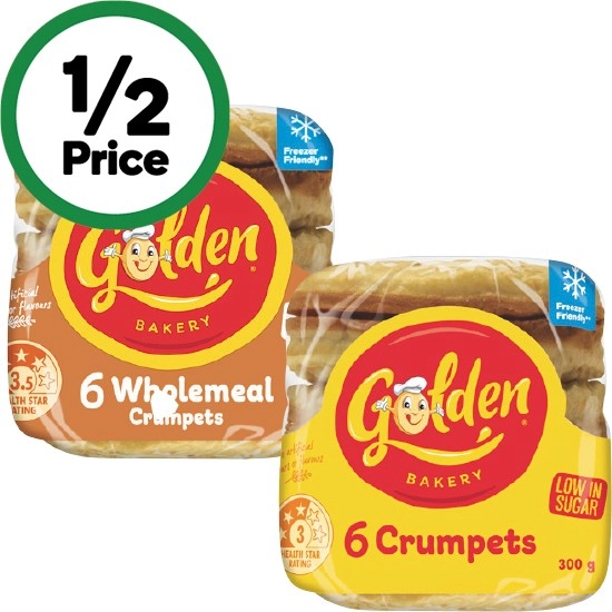 Golden Crumpets Rounds Pk 6