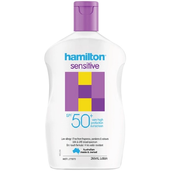 Hamilton Sensitive Sun Lotion SPF50+ 265ml~