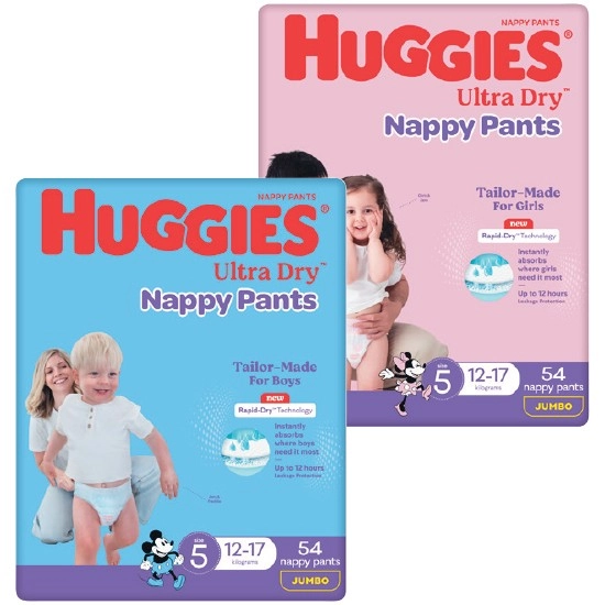 Huggies Ultra Dry Nappy Pants Pk 48-62