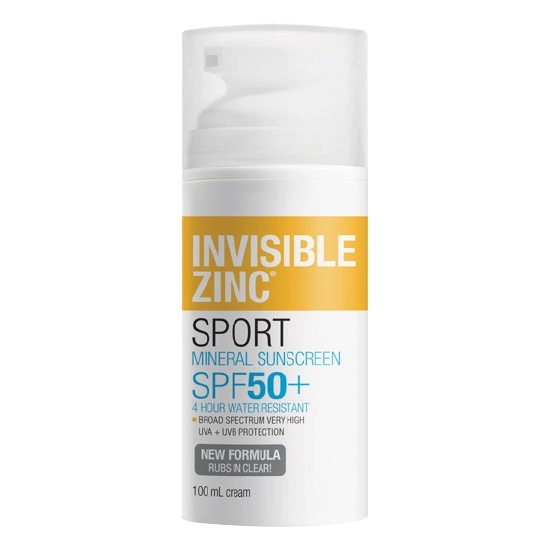 Invisible Zinc Sport Mineral Sunscreen SPF50+ 100ml~