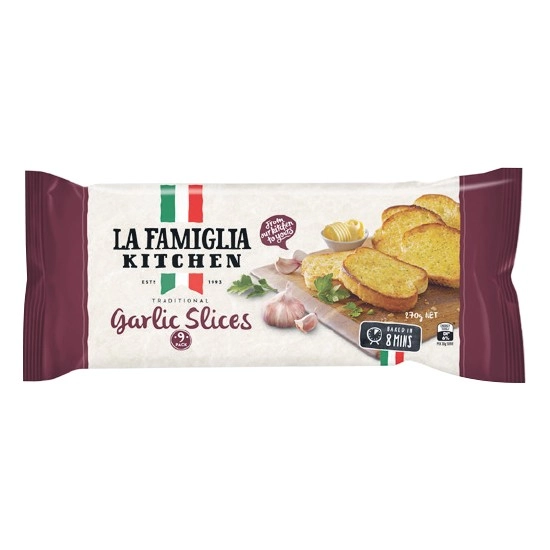 La Famiglia Garlic Slices 270g – From the Fridge