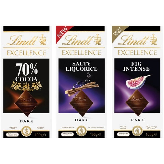 Lindt Lindor or Excellence Blocks 80-100g