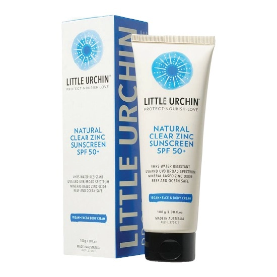 Little Urchin Natural Clear Zinc Sunscreen SPF50+ 100g~