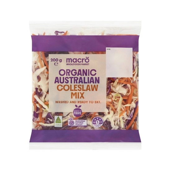 Macro Organic Australian Coleslaw Mix 200g Pack