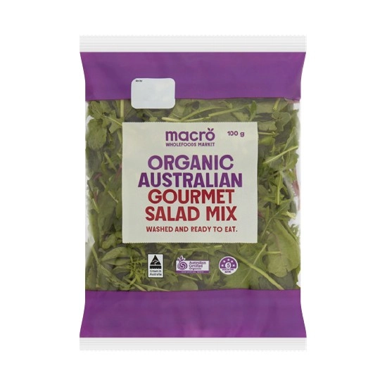 Macro Organic Gourmet Salad Mix 100g Pack