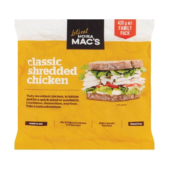 Moira Mac's Shredded Chicken 420g – From the Fridge