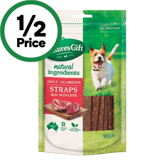 Nature's Gift Straps Dog Treats 150g