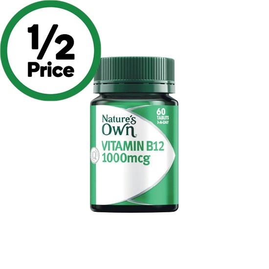 Nature's Own Vitamin B12 1000mg Tablets Pk 60~