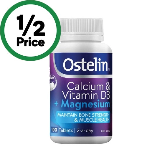 Ostelin Calcium & Vitamin D3 + Magnesium Tablets Pk 100~