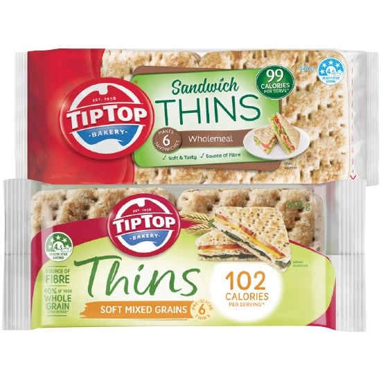 Tip Top Thins Varieties 200-240g Pk 6