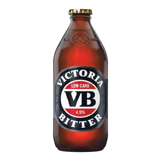 Victoria Bitter Low Carb Bottles 24x375ml