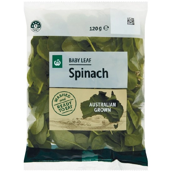 Woolworths Australian Baby Spinach 120g Pack