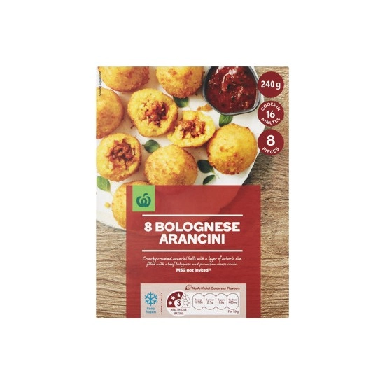 Woolworths Bolognese Arancini Balls 240g – From the Freezer