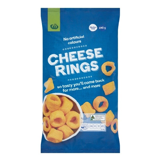 Woolworths Cheese Rings 190g