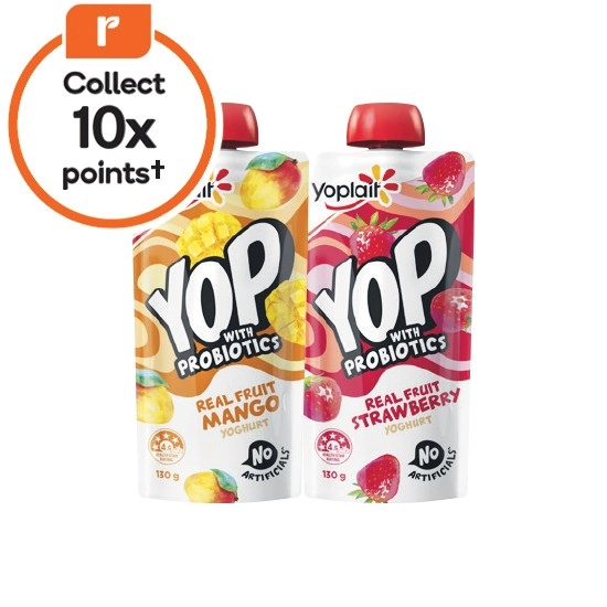 Yoplait YOP Kids Yoghurt Pouch 130g – From the Fridge