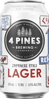 4 Pines Brewing Japanese Lager Cans 18x375mL