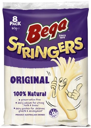 Bega Cheese Stringers 8 Pack 160g