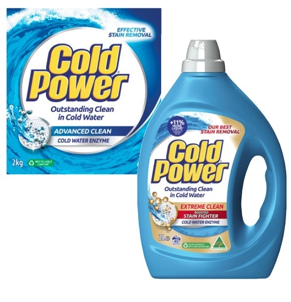 Cold Power Laundry Liquid 2 Litre or Powder 2kg