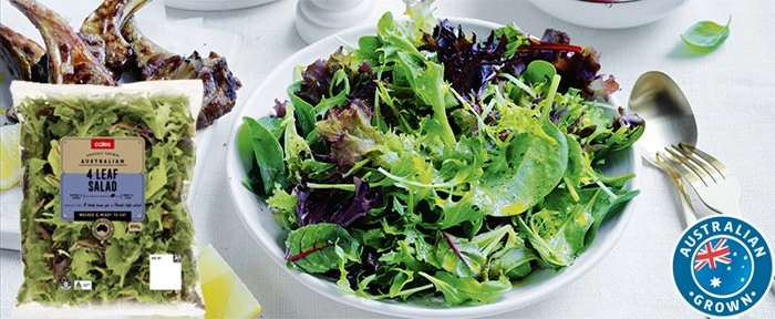 Coles Australian 4 Leaf Salad Mix 200g Pack