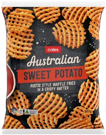 Coles Frozen Sweet Potato Waffle Fries 500g