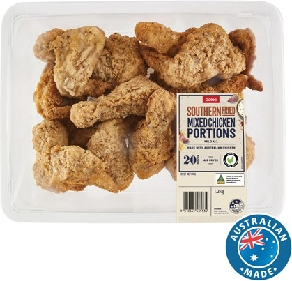 Coles RSPCA Approved Chicken Southern Fried Portions 1.2kg