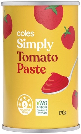 Coles Simply Tomato Paste 170g