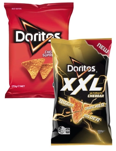 Doritos Corn Chips 150g-170g or XXL 150g