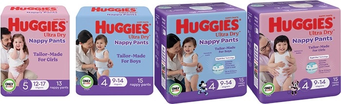 Huggies Ultra Dry Convenience Nappy Pants 12 Pack-15 Pack