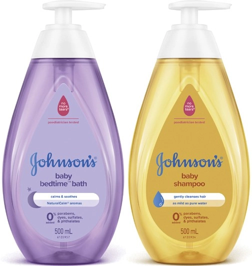 Johnson's Baby Bedtime Bath or Shampoo 500mL