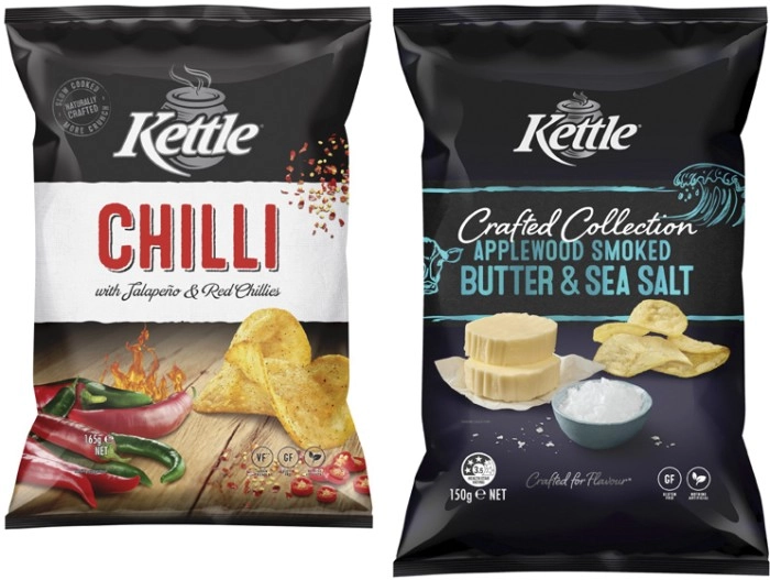 Kettle Potato Chips or Crafted Collection 150g-165g