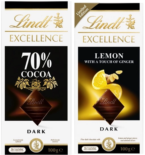 Lindt Excellence or Lindor Block Chocolate 80g-100g