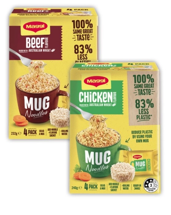 Maggi Mug Noodles 4 Pack 232g-240g