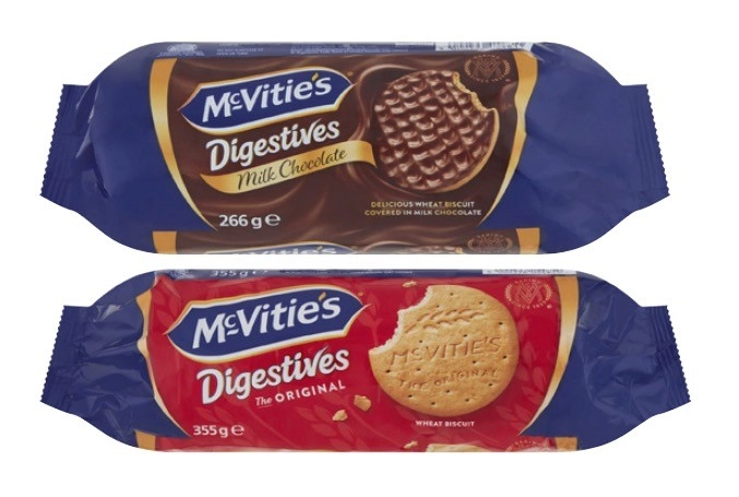 McVitie's Digestives Plain or Chocolate Biscuits 266g-355g