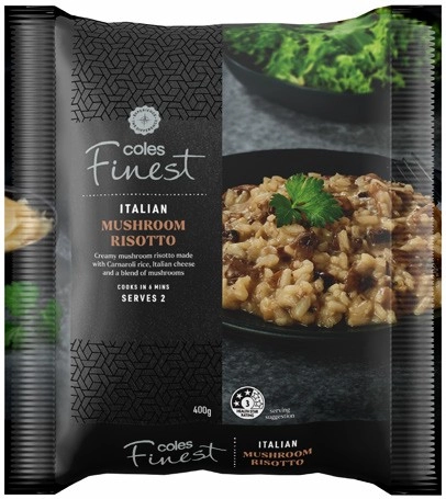 NEW Coles Finest Frozen Mushroom Risotto 400g