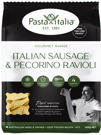 NEW Pasta Italia Italian Sausage & Pecorino Ravioli 400g