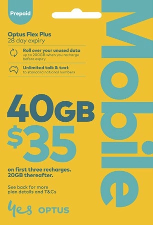 Optus $35 Prepaid SIM Starter Kit